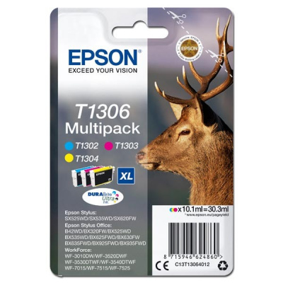 Epson T1306 C13T13064012 color (CMY) multipack cartus original