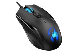 Genius Mouse X-1 600 31040006400, 3200DPI, Optical, 4tl., Cu fir USB, negru