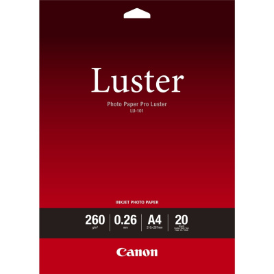 Canon Photo Paper Pro Luster 6211B006, 260 g/m2, A4, 20buc., lucios, jet de cerneală, alb, hârtie fotografică