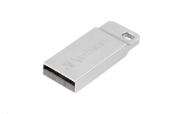 VERBATIM Flash Disk 64GB Metal Executive, USB 2.0, argintiu