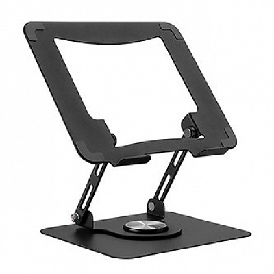 Powerton ERGO ANGULO suport rotativ pliabil pentru laptop, negru