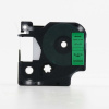 Banda compatibila Dymo 45019, S0720590, 12mm x 7m text negru / fundal verde