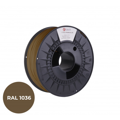 C-Tech 3DF-P-PLA1.75-1036 3D filament, PREMIUM LINE, PLA, RAL1036, 1,75mm, 1000g, Auriu perlat (Pearl gold)