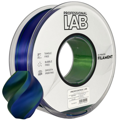 Professional Lab FG-P104-E1, 3D filament, PLA Silk, 1,75mm, 1000g,  Tri Color, Multicolor (Blue, Green, Purple)