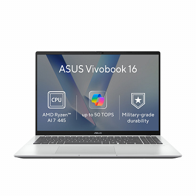 ASUS Vivobook 16/M1607GA-MB036WZ/AI7-445/16"/WUXGA/32GB/512GB/AMD int/W11H/Silver/2R