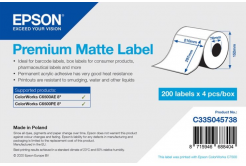 Epson C33S045738 Premium Matte, pentru ColorWorks, 210x297mm, 200buc., alb etichete autoadezive