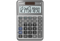 Casio Kalkulačka MS 100 FM, stříbrná, stolní s převodem měn, výpočtem marže, DPH, %