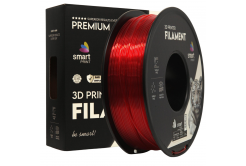 Smart Print FG-S200-E1, 3D filament, PETG, 1,75mm, 1000g, Roșu transparent (Transparent red)