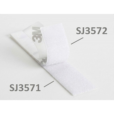 3M Hook & Loop™ SJ3571, bílý, smyčky 25 mm x 45,7 m