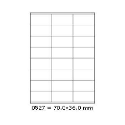Etichete autoadezive 70 x 36 mm, 24 de etichete, A4, 100 coli