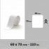 Niimbot A2A28228501, 60x70mm, 110 buc., etichete autoadezive albe
