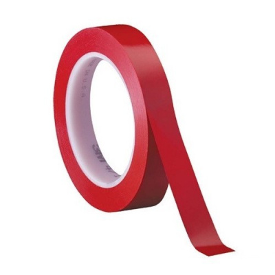 3M 471 Banda adeziva din PVC, 9 mm x 33 m, rosu