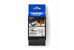 Brother TZ-SE4 Pro Tape, 18mm x 8m, text alb/fundal negru, banda original