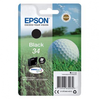 Epson T34614010, T346140 negru (black) cartus original