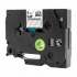 Banda compatibila Brother TZ-S115 / TZe-S115, 6mm x 8m, extr.adh. text alb / fundal transparent
