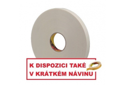 3M 9529W Bandă adezivă din spumă dublu-față, albă, gros. 1,5 mm 25 mm x 33 m