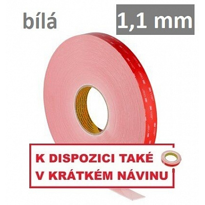 3M VHB™ LSE-110WF Bandă adezivă dublu-față cu lipire foarte puternică pentru materiale plastice LSE, grosime 1,1 mm 12 mm x 33 m