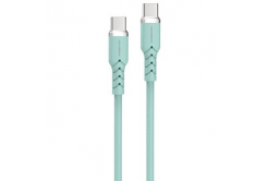 Powerton ENERGY PASTEL EDITION Cablu USB-C, 60W, 1m, din silicon, verde mentă