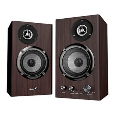 Genius reproduktory SP-HF1812BT, 2.0, 50W, tmavě hnědé, dřevěné