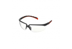 3M Solus 2000 Ochelari de protecție cu tratament de suprafață Scotchgard Anti-Fog (K&N), šedo-rosu, vizor transparent