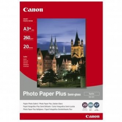 Canon Photo Paper Plus Semi-Glossy 1686B032, 260 g/m2, A3+, 20buc., semilucios, satin, alb, hârtie fotografică