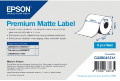 Epson C33S045741 Premium Matte, pentru ColorWorks, 102mmx60m, alb etichete autoadezive