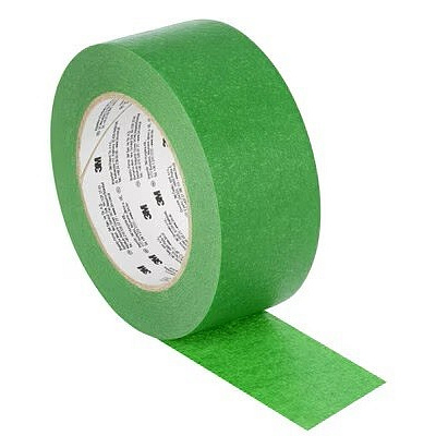 Bandă de mascare din hârtie creponată 3M 2814 rezistentă la UV, verde 30 mm x 50 m
