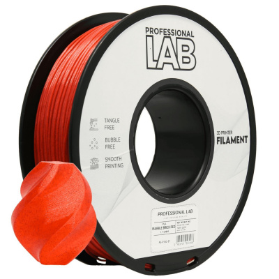 Professional Lab FG-P182-E1, 3D filament, PLA Marble, 1,75mm, 1000g, Roșu (Brick red)