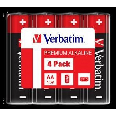 VERBATIM Baterii alcaline AA, pachet de 4 - Shrink