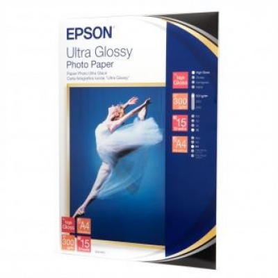 Epson S041927 Ultra Glossy Photo Paper, hartie foto, lucios, alb, 13x18cm, 300 g/m2, 15 buc