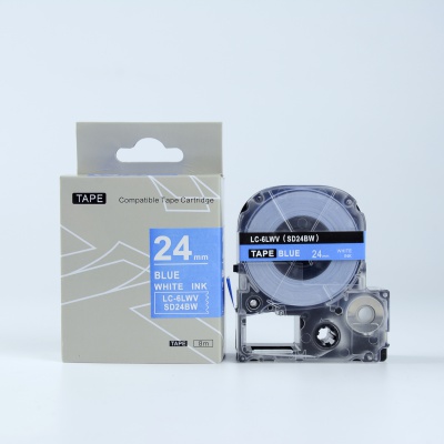 Epson LK-SD24BW, 24mm x 9m, text alb / fundal albastru, banda compatibila