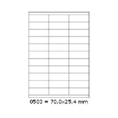 Etichete autoadezive 70 x 25,4 mm, 33 de etichete, A4, 100 coli