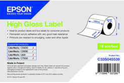 Epson C33S045539 High Gloss, pentru ColorWorks, 102x51mm, 610buc., alb etichete autoadezive