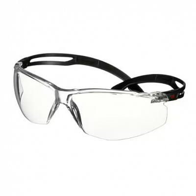 3M Ochelari SecureFit 500 Scotchgard antiaburire, ramă neagră, vizor transparent SF501SGAF-BLK (AS/AF)