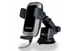 Verbatim 49554 suport pentru telefon pentru vehicule, cu încărcare wireless, tehnologie Qi, negru