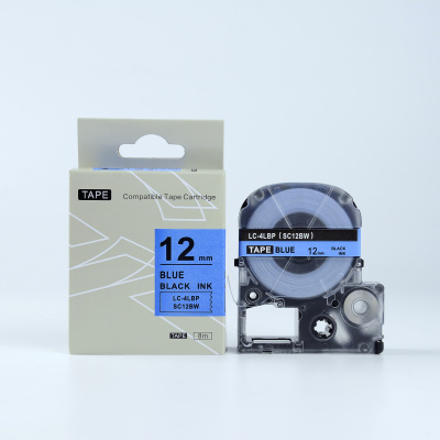 Epson LTS12BW, 12mm x 5m, text albastru / fundal alb, banda compatibila