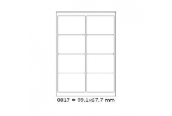 Etichete autoadezive R0100.0817 99,1 x 67,7 mm, 8 de etichete, A4, 100 coli