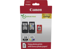 Canon PG-510/CL-511/GP-501 2970B017 color multipack de cartuse originale + hartie foto