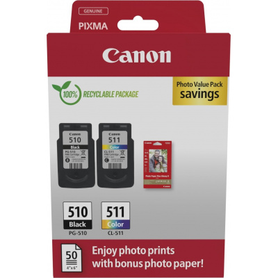 Canon PG-510/CL-511/GP-501 2970B017 color multipack de cartuse originale + hartie foto