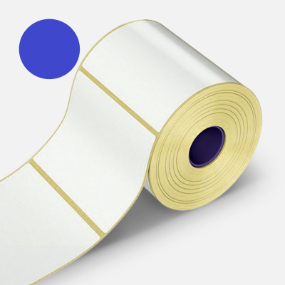 Etichete autoadezive 32x20 mm, 2000buc., albastru termo, rola