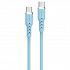Powerton ENERGY PASTEL EDITION Cablu USB-C, 100W, 1m, din silicon, albastru