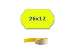 Etichete de pret pentru etichetarea clestilor, 26mm x 12mm, 900buc., semnal galben