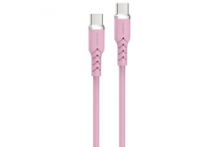 Powerton ENERGY PASTEL EDITION Cablu USB-C, 60W, 1m, din silicon, roz