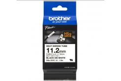 Brother HSE-231E, 11.2 mm x 1.5 m, černý tisk / bílý podklad , originální páska