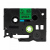 Banda compatibila Brother TZ-S731 / TZe-S731 12mm x8m puternic adeziva, text negru / fundal verde