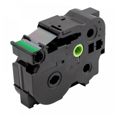 Banda compatibila Brother TZ-S751 / TZe-S751, 24mm x 8m, extr.adh. text negru / fundal verde