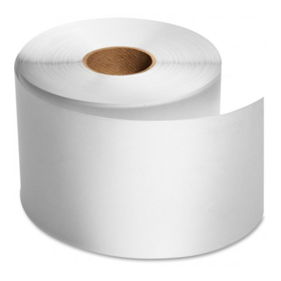 Autoadezive din folie (polyethylen) etichete, 100mm x 35m, puternic adeziv pentru TTR, alb, rola