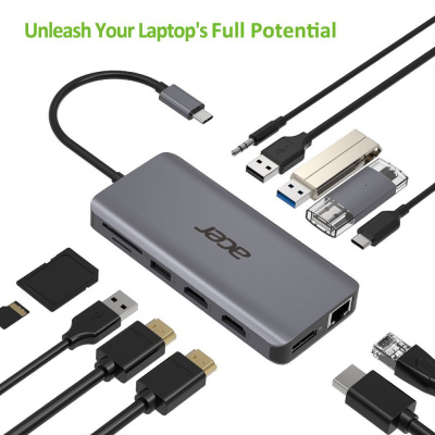 Dongle USB-C Acer 12în1 (USB,HDMI,PD,CD,DP,RJ45)