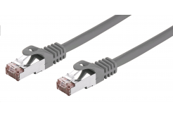Cablu C-TECH CB-PP6F-1, patchcord Cat6, FTP, gri, 1m