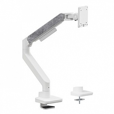 Powerton ERGO MONOA Suport reglabil pentru monitor, alb, 2-20KG, clemă, 17"- 49", 75x75/100x100
